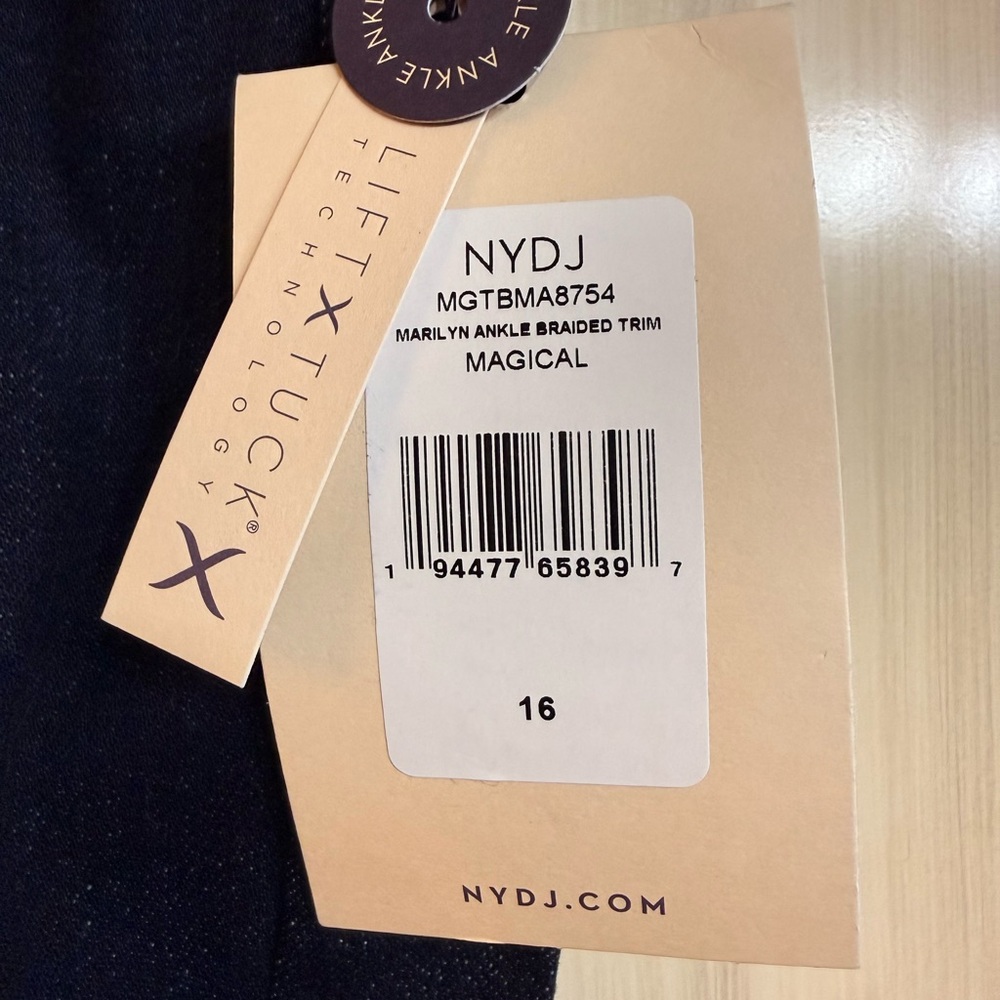 NYDJ High Rise Button Fly Jeans in Deep Blue - Picture 7 of 9